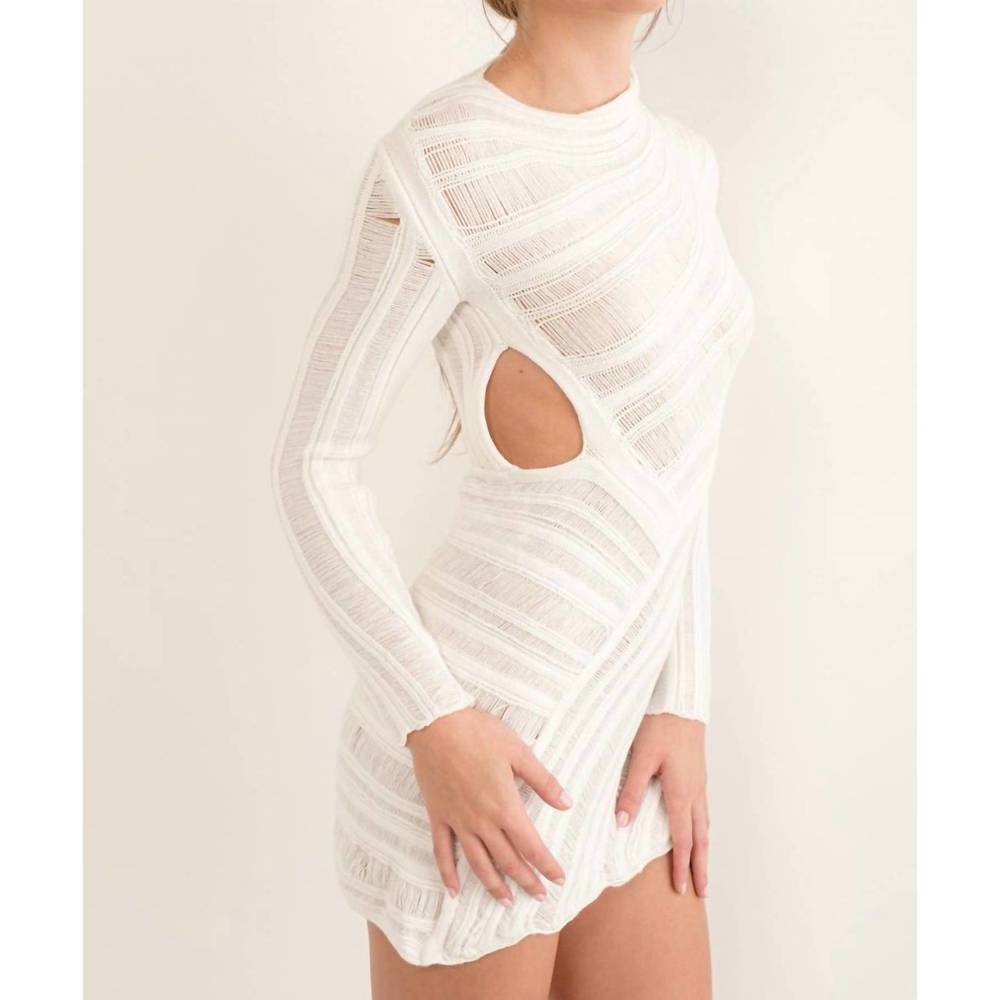 NEW PRETTY GARBAGE penelope mini dress in ivory